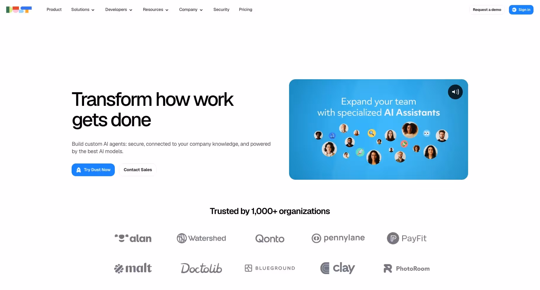 Dust - Build Custom AI Agents