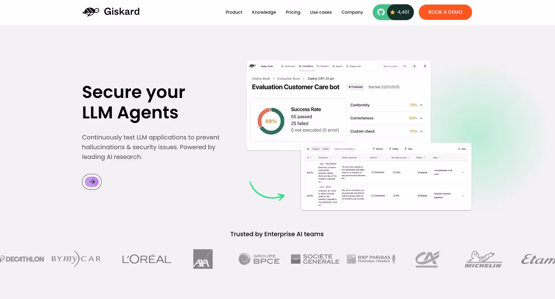 Giskard - Platform to Secure Your AI Agent