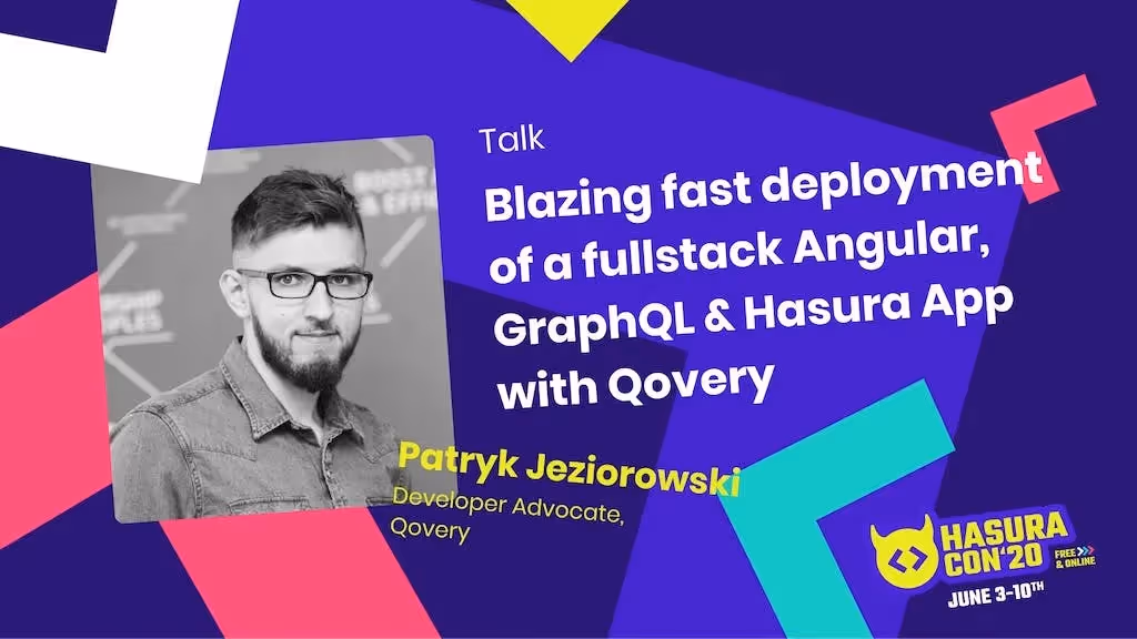 Qovery on stage at the Hasura Con 2020