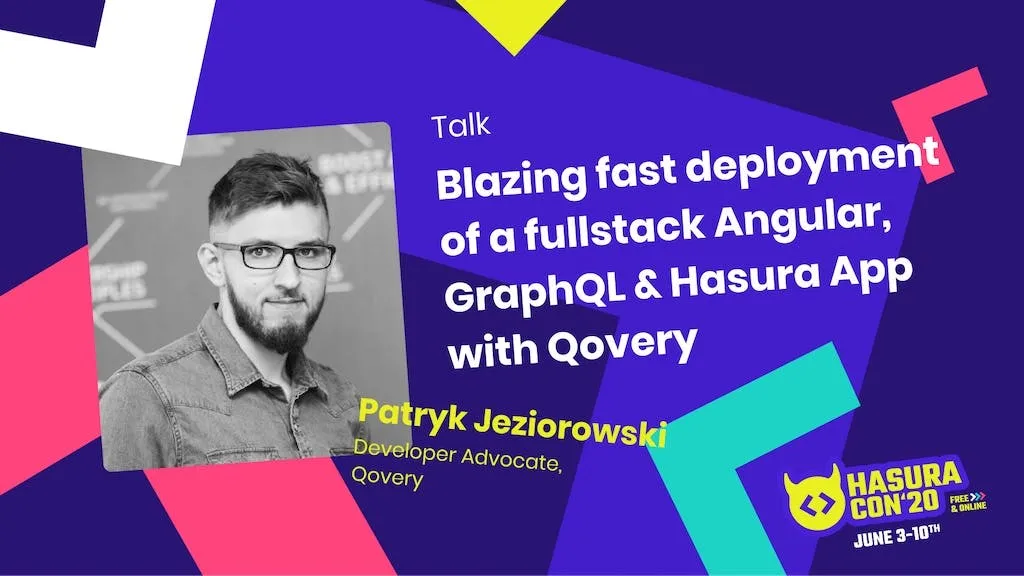 Qovery on stage at the Hasura Con 2020