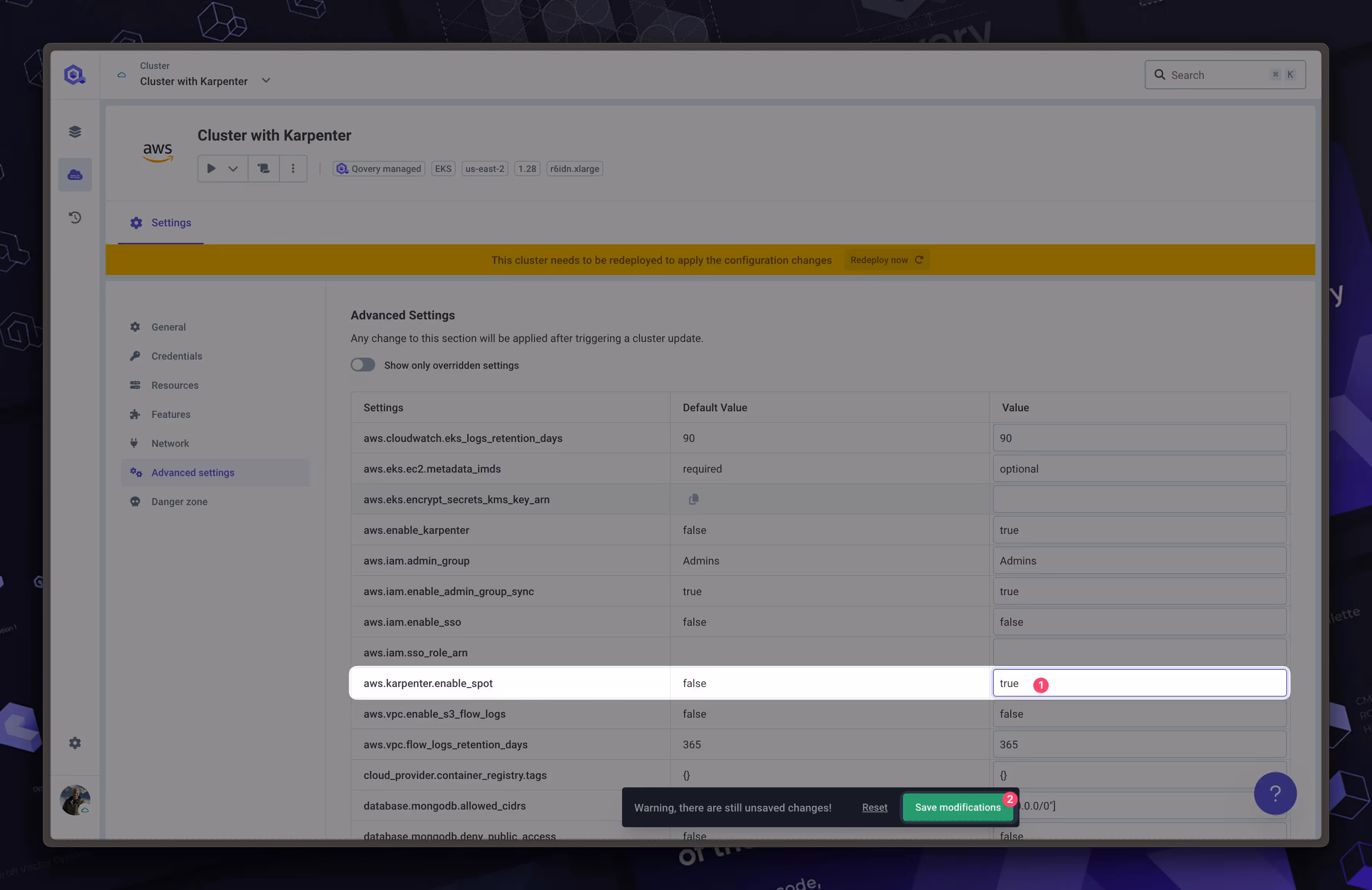 Enable spot instances for AWS EKS with Karpenter