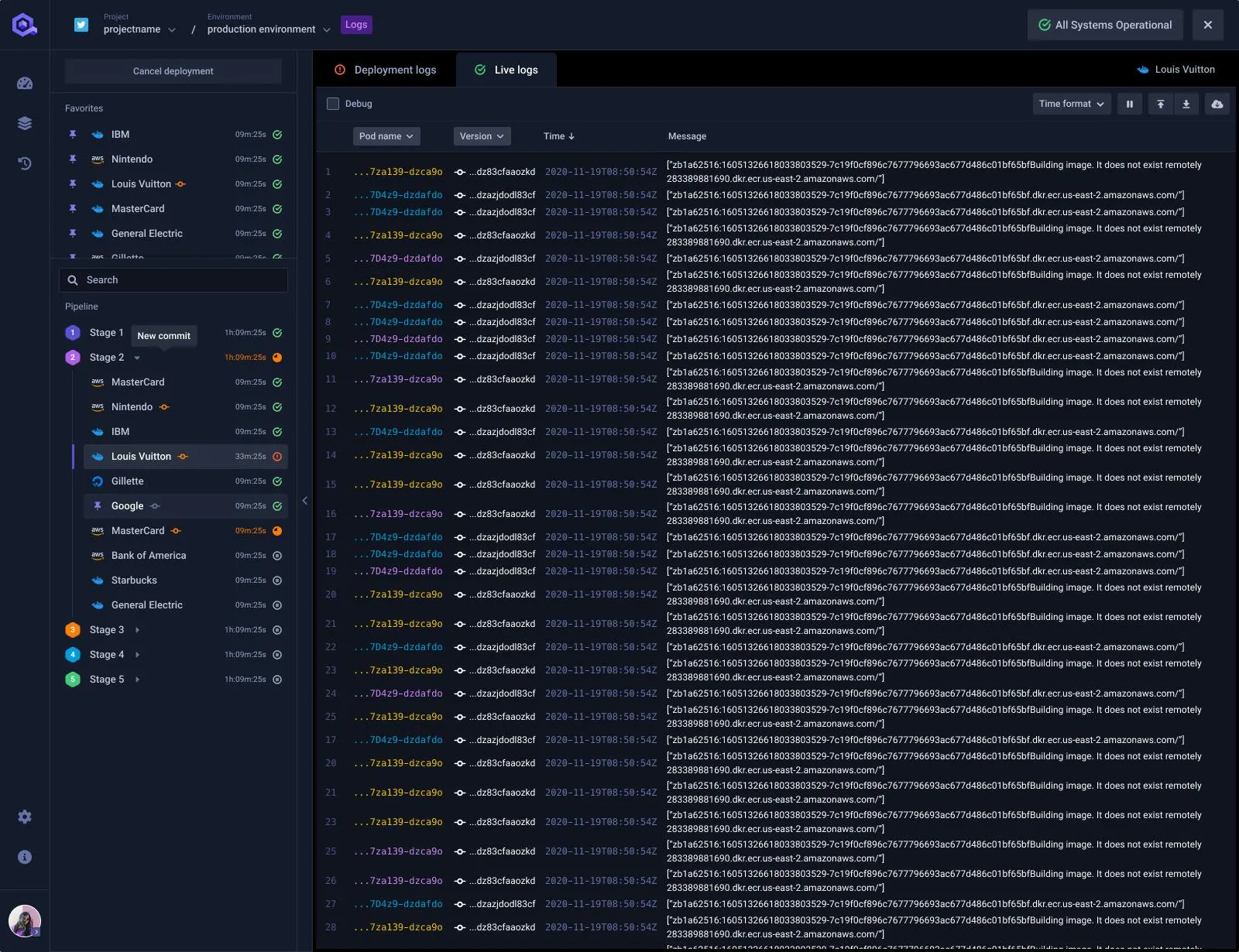 Work in progress design of the next logs version