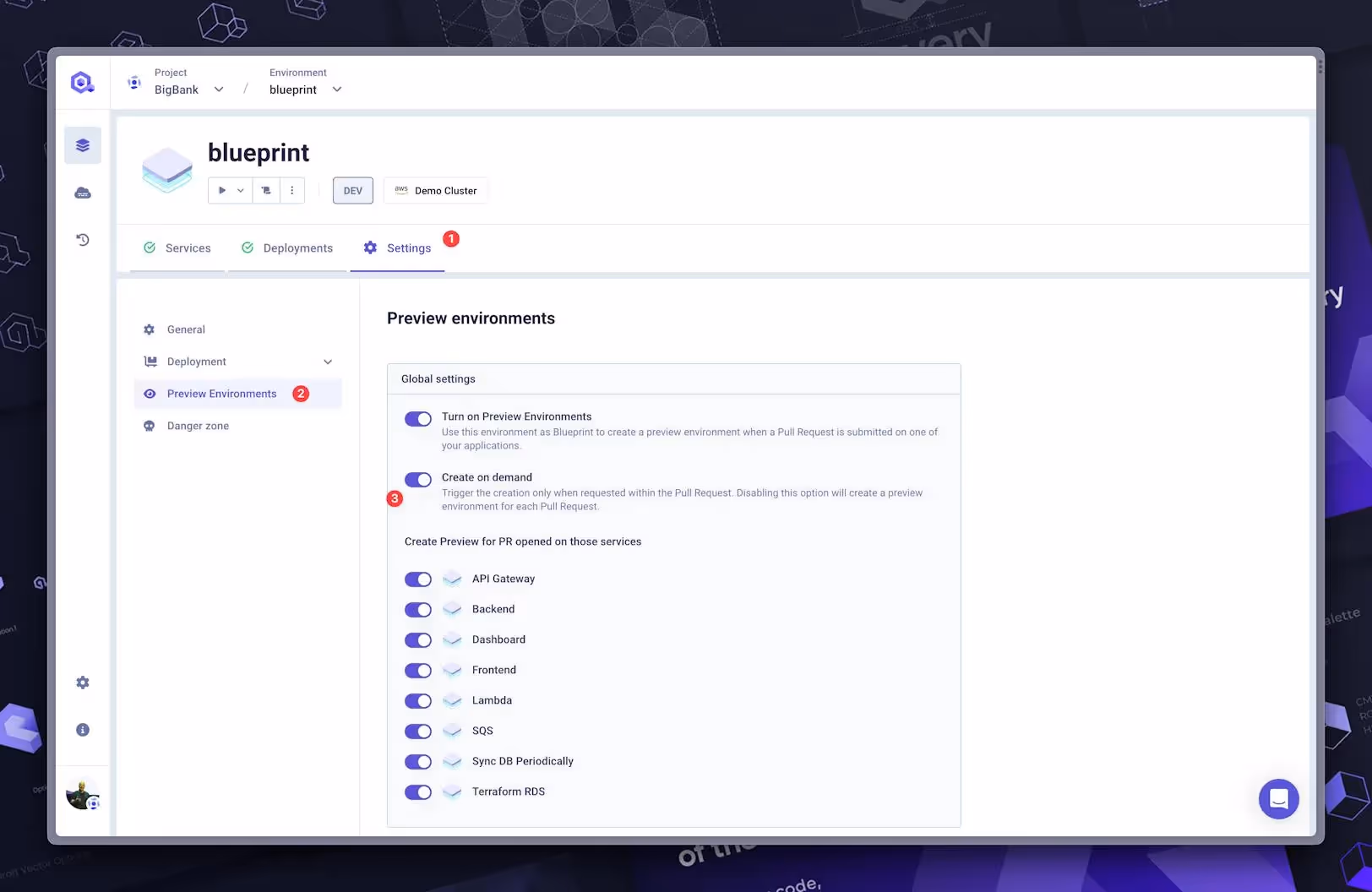 "Create on demand" option is one click away