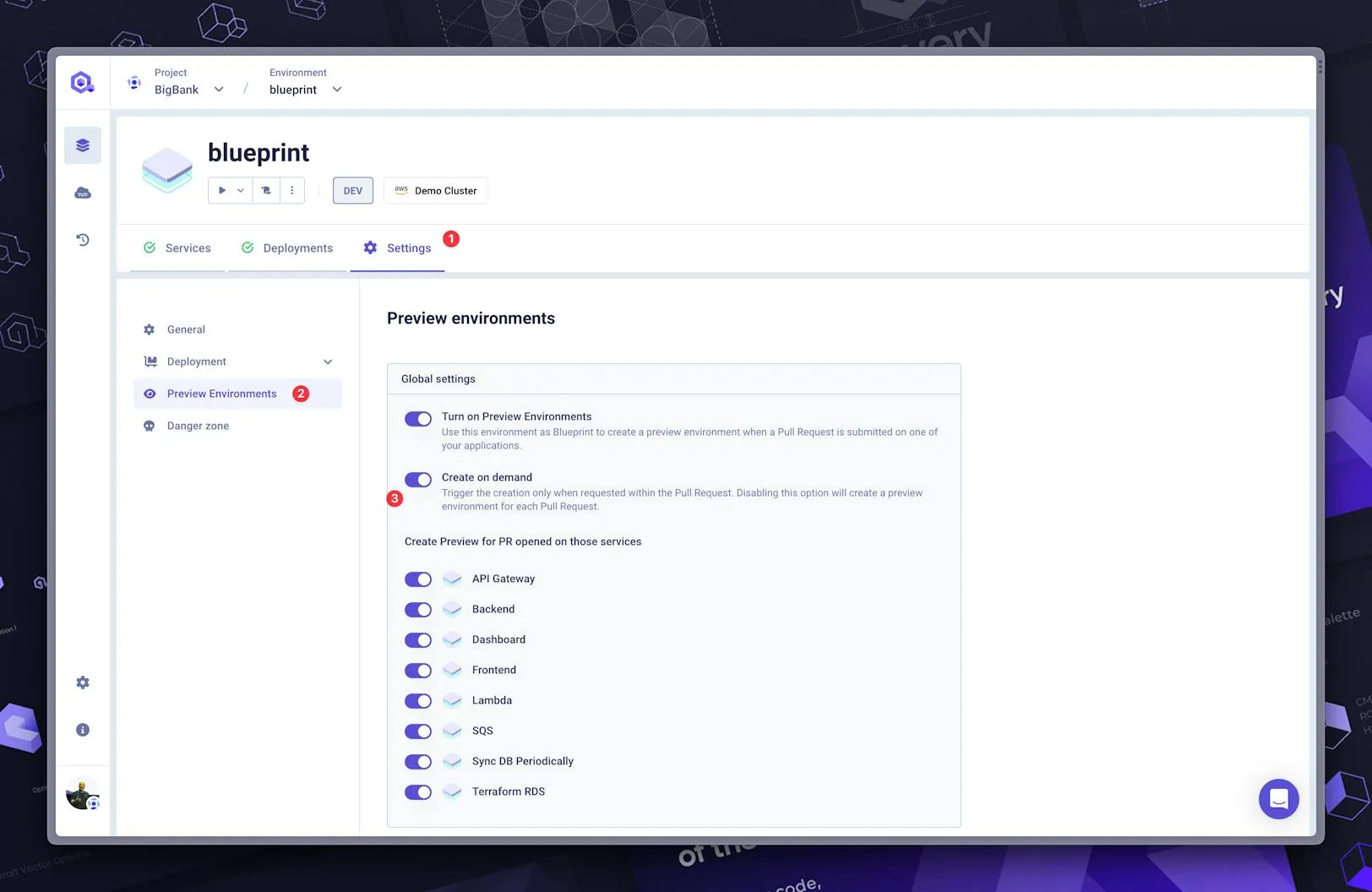 "Create on demand" option is one click away