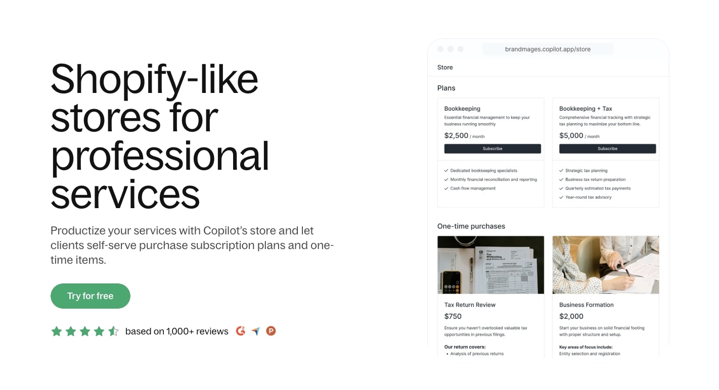 Productized service software