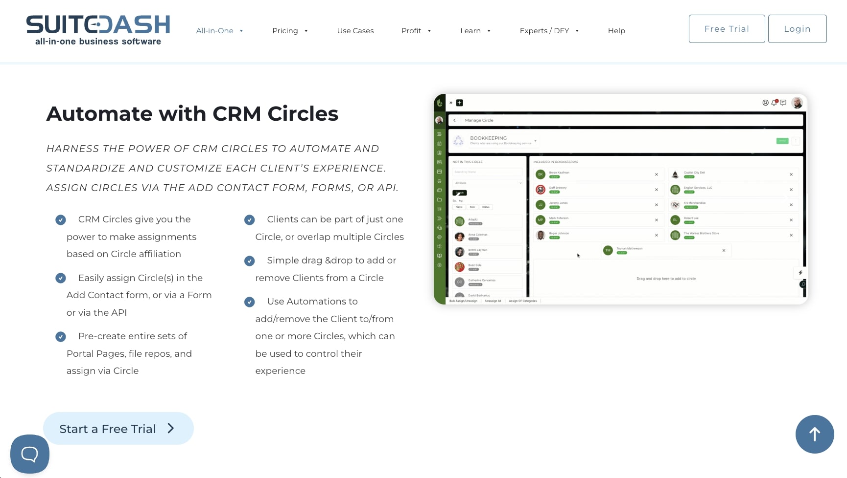 SuiteDash CRM circles