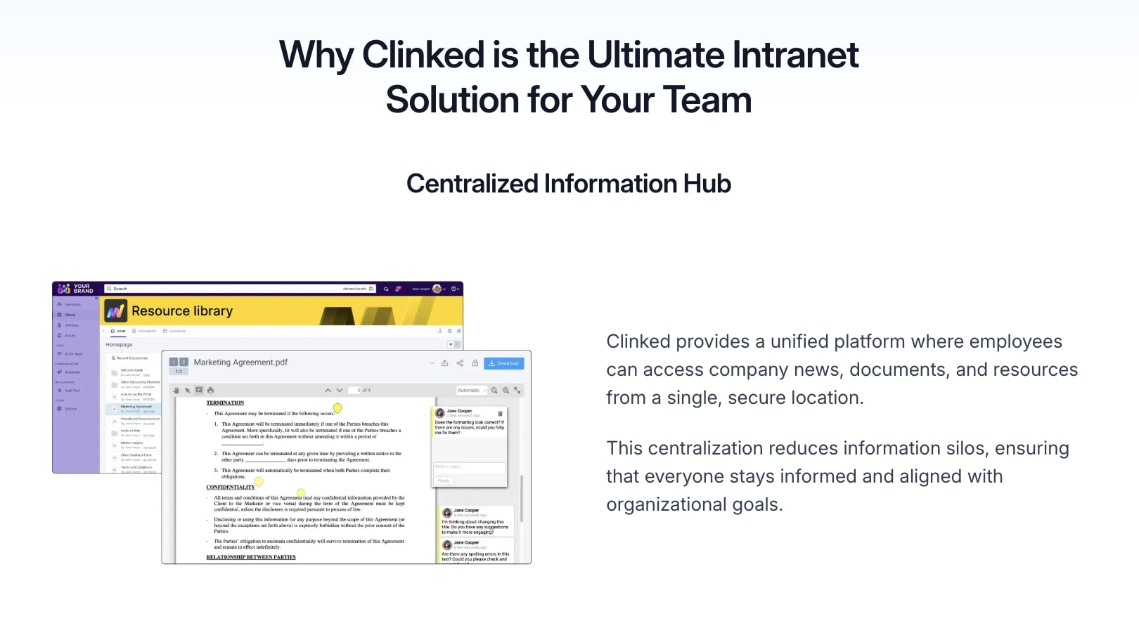 Clinked employee intranet