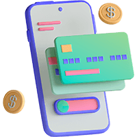 Deposit screen and bank card