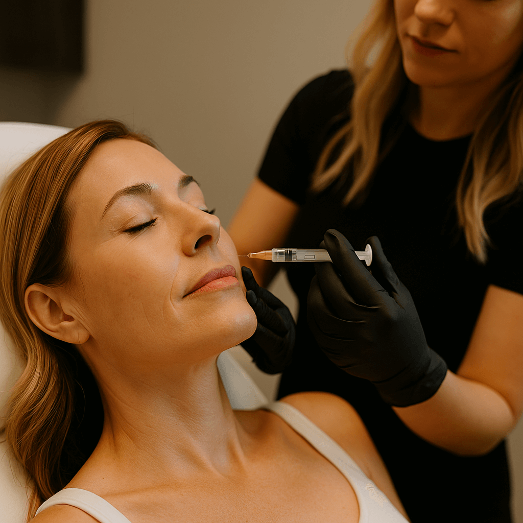 Provider performing Botox treatment at a medical spa serving Bend and Redmond, Oregon