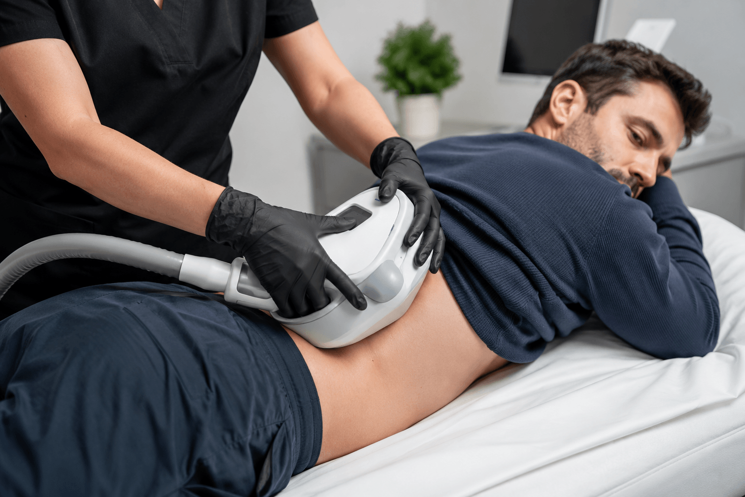 CoolSculpting Elite treatment for love handles at a medical spa in Redmond, Oregon