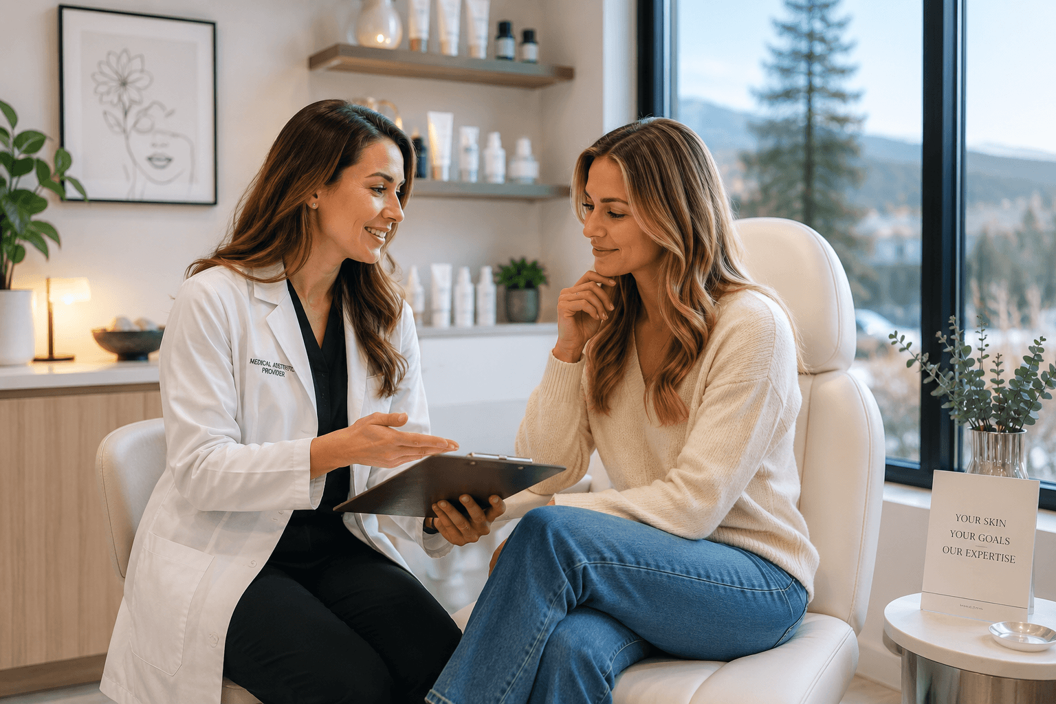 Treatment room at a medical spa in Bend Oregon