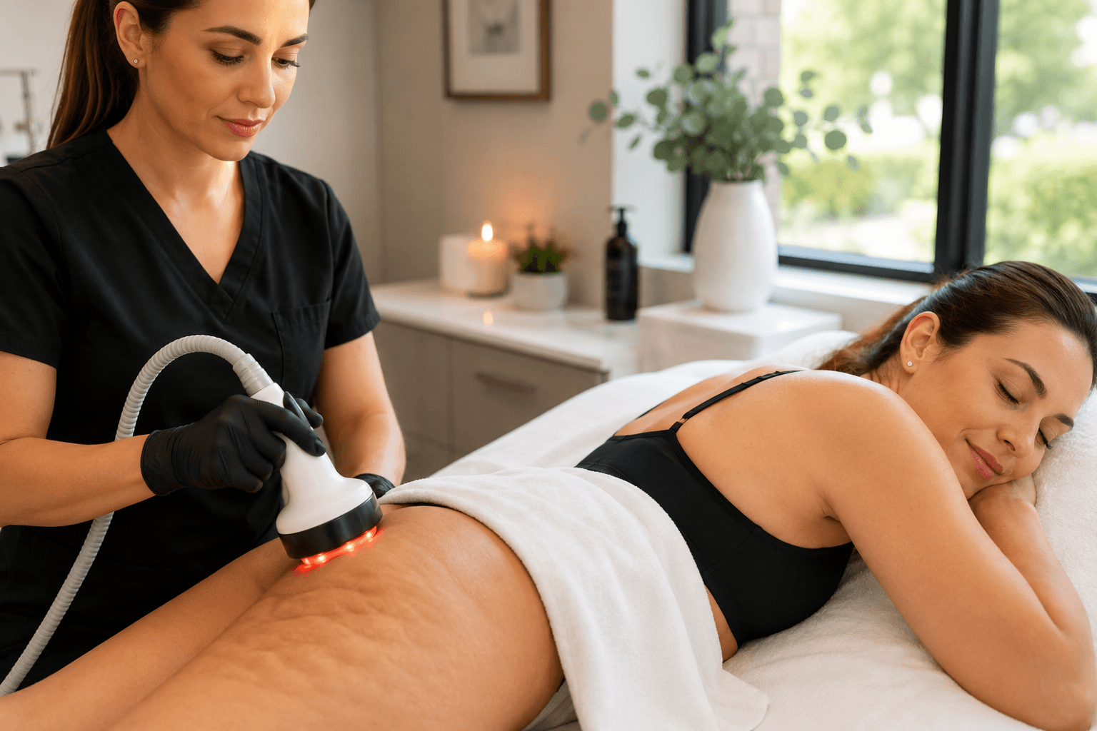 NuEra Tight Body radiofrequency treatment for cellulite at a Bend Oregon med spa