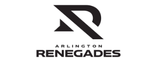 Stylized letter ‘R’ logo for the Arlington Renegades, featuring angular and bold design elements.