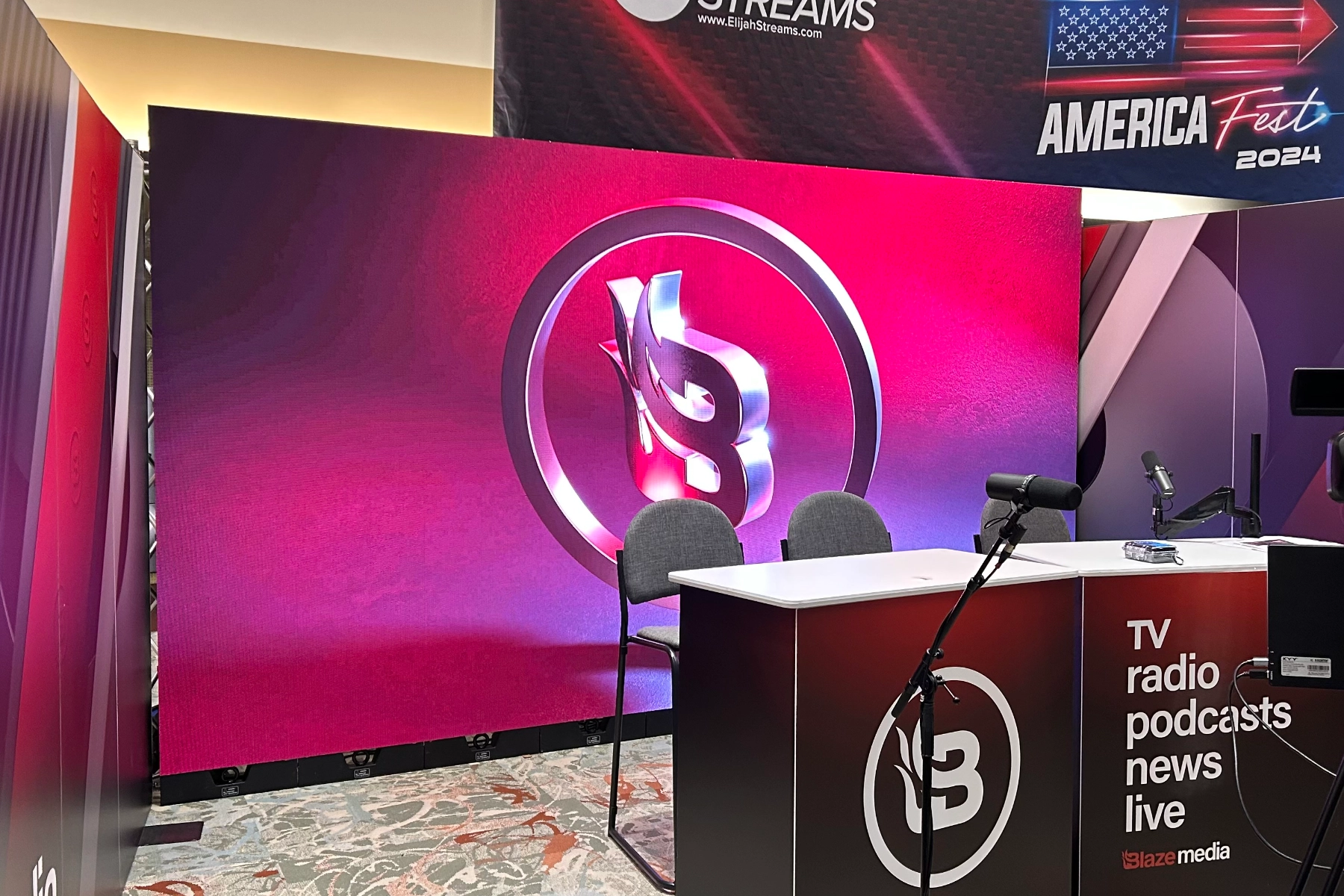 Blaze Media Podcast Setup in Phoenix Arizona.