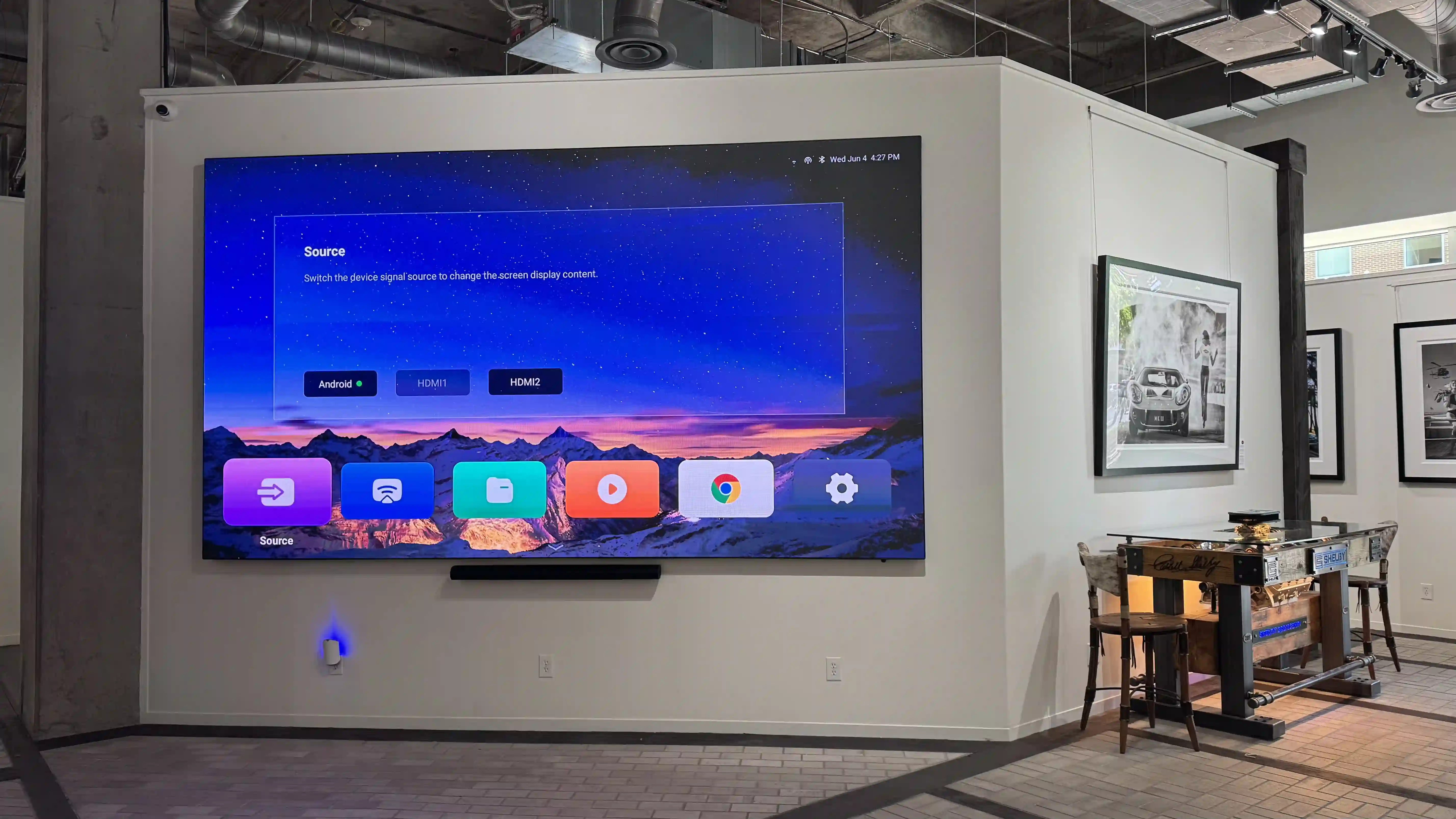 LED Screen installation in Fort Worth Texas featuring David Yarrow Gallery.