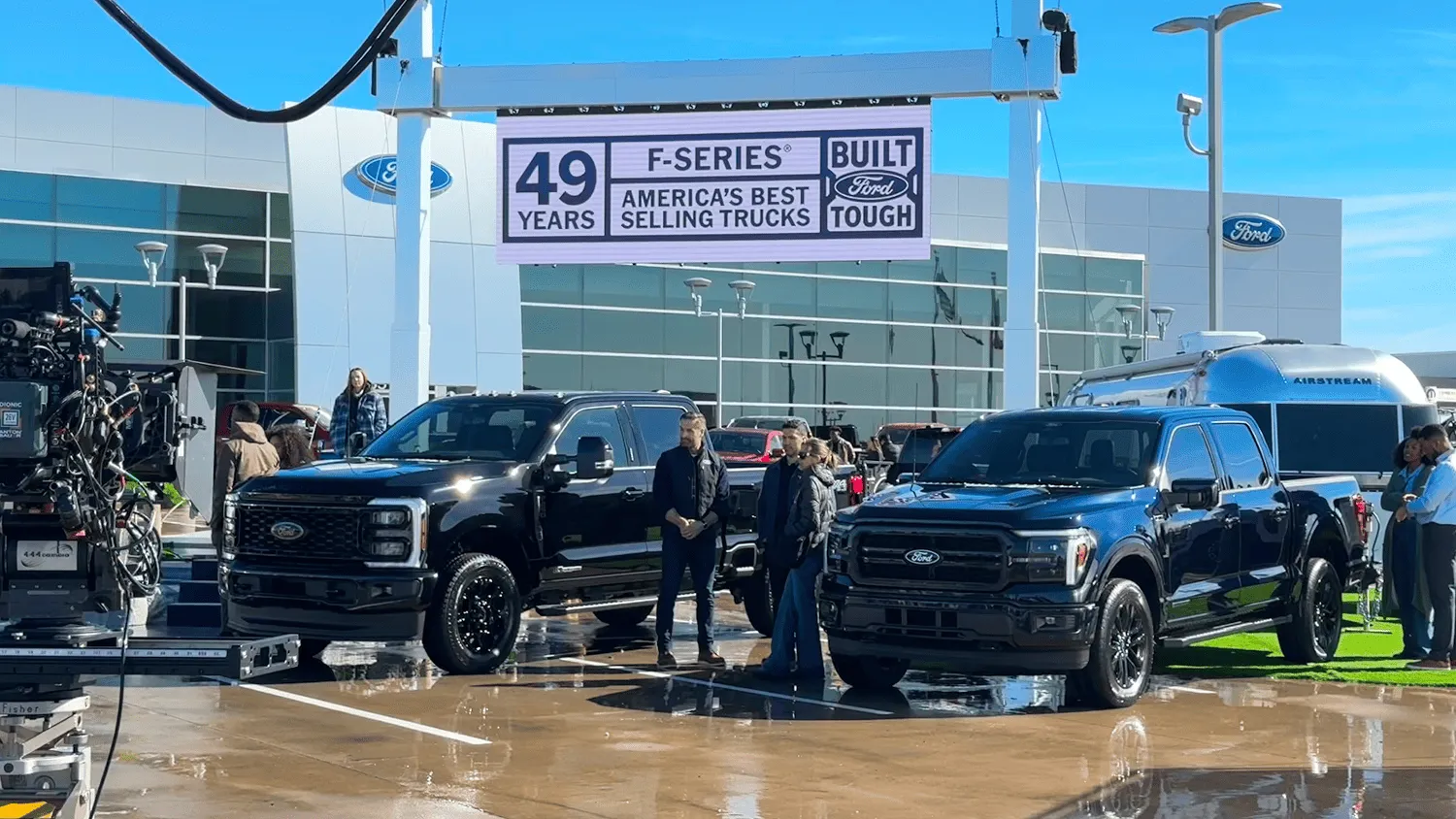 LED video wall used for digital signage on a Ford Truck Month commercial set.