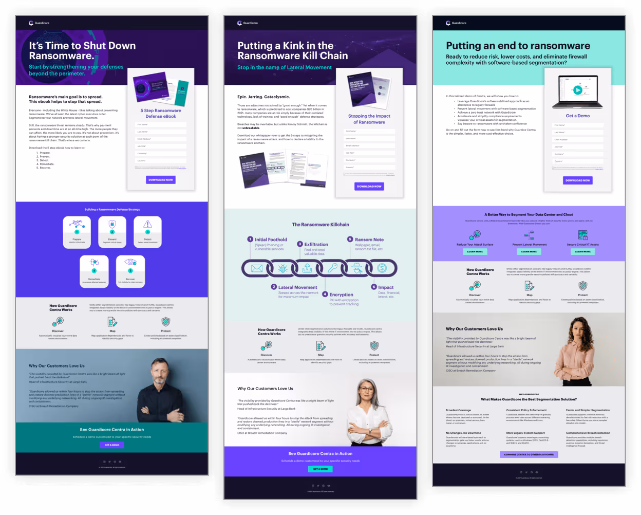 Guardicore - 9 - Landing Page Development