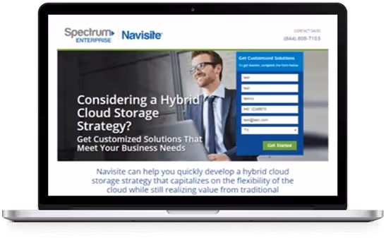 Navisite - 2 - Landing Page Development