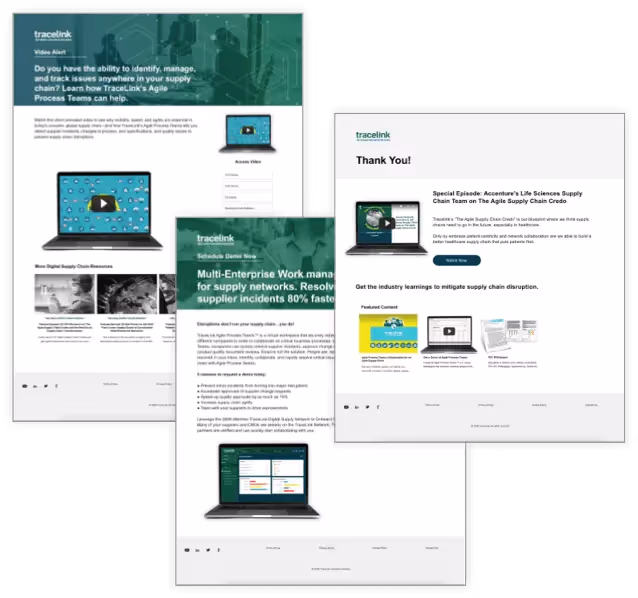 Tracelink 7-Landing Page Development