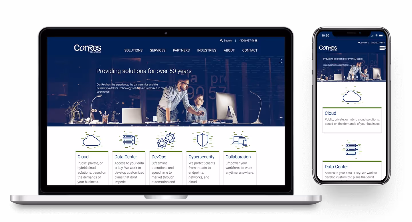 Conres - 1 Homepage Design