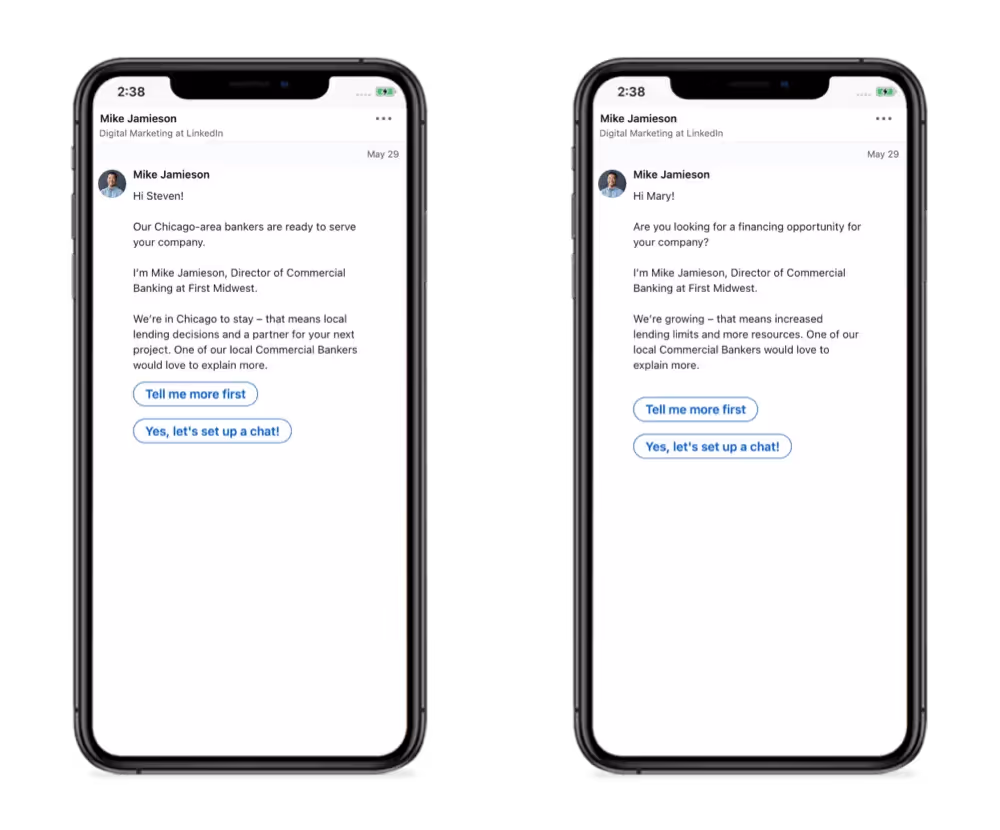Fmb - 10 Company Merger LinkedIn Conversation Ads