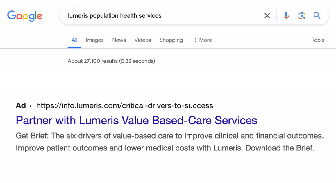 Lumeris 4 Paid Search