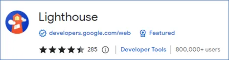 Lighthouse for Chrome plugin logo.