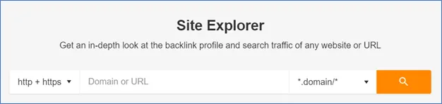 Screenshot of Ahrefs Site Explorer.