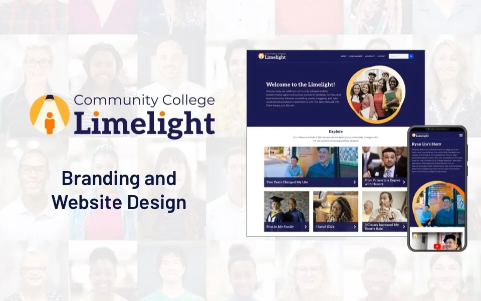 Community College Limelight Branding and Website Design