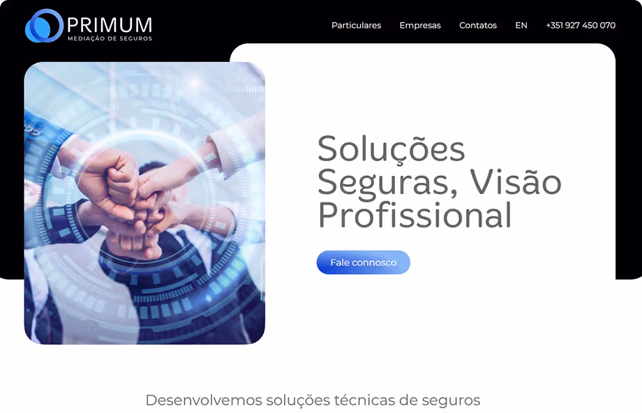 Primum website preview