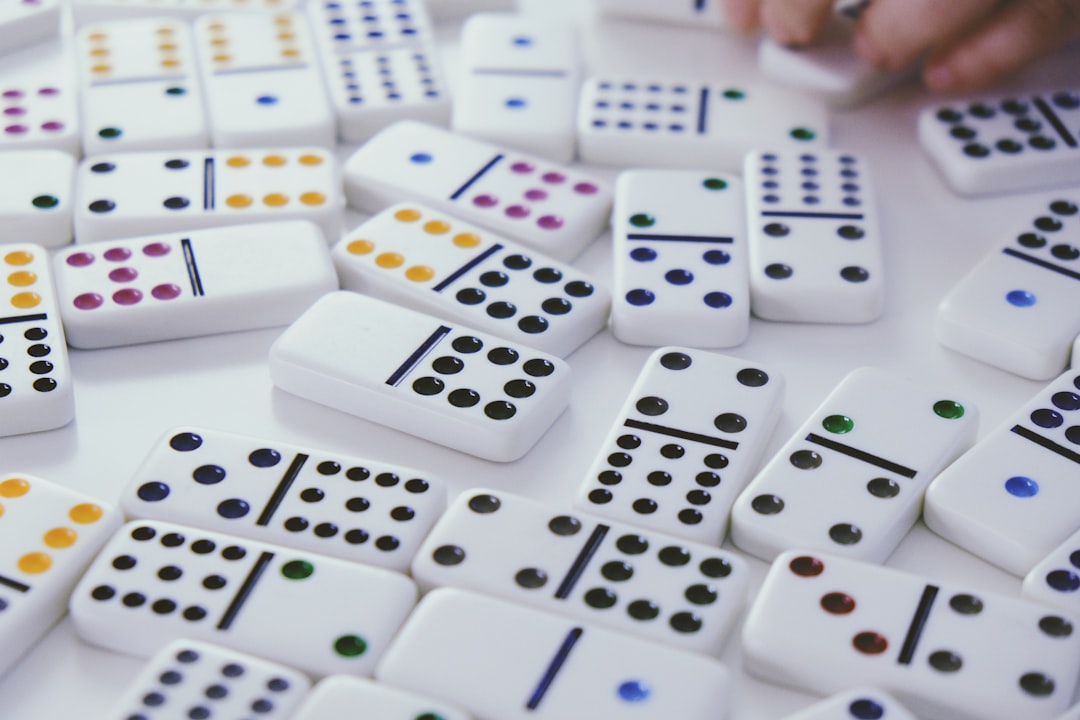 Row of domino tiles