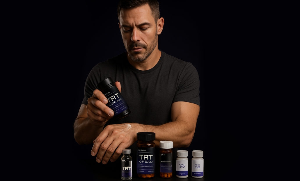 Man holding TRT. 