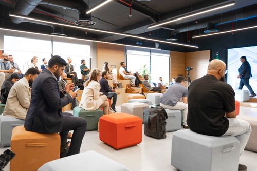 image of diverse group collaboration (for a hr tech)