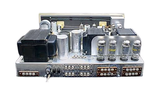 A black box with a silver box on top of it.