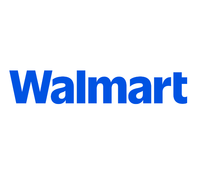 Walmart logo in bold blue letters.