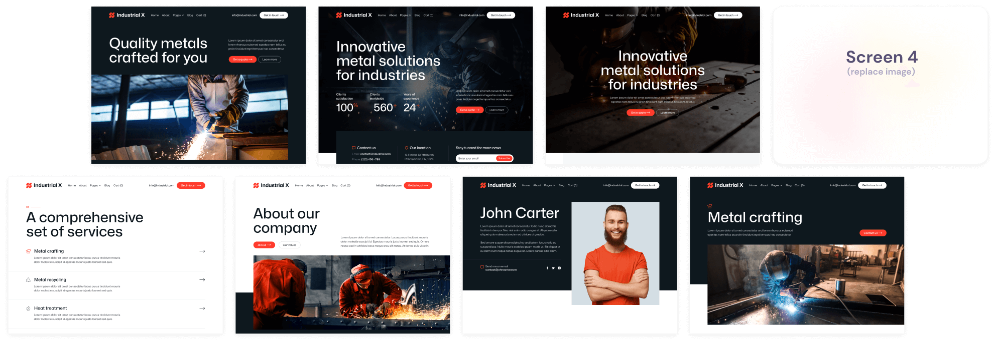 Industrial X - Buy Now On Webflow - Metallurgical Webflow Template