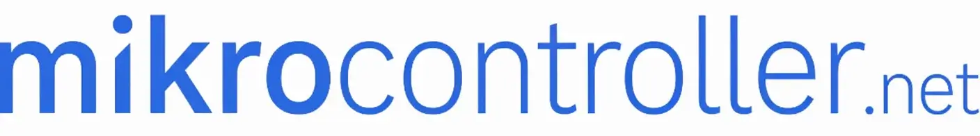 mikrocontroller.net logo text in blue font.