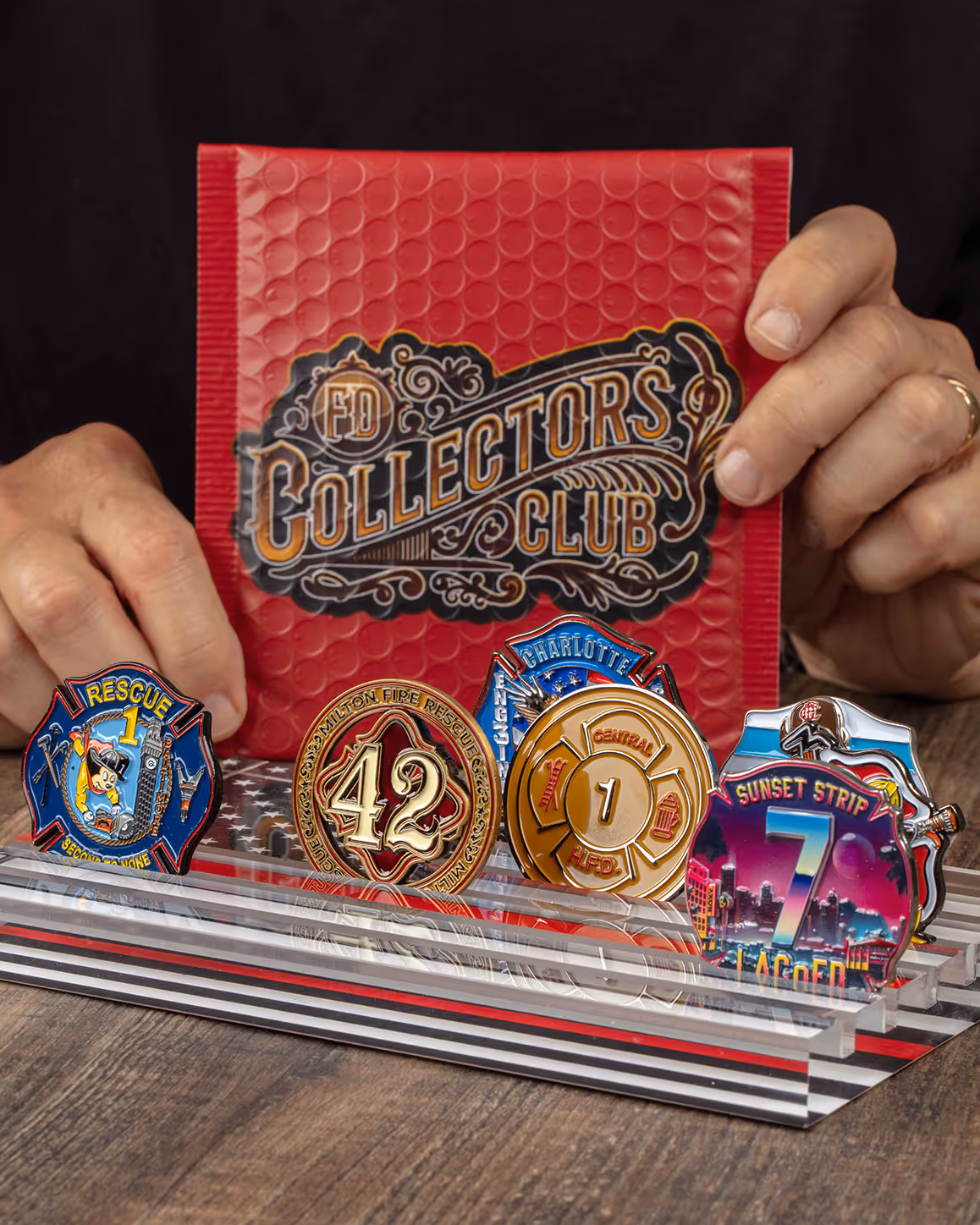 custom pins, patches, and coins