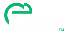 LZRD Tech logo featuring bold white letters ‘LZRD’ with a stylized green abstract lizard shape above the ‘L’, and a small green trademark symbol.