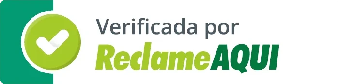 Green checkmark icon with text 'Verificada por Reclame AQUI' indicating verification.