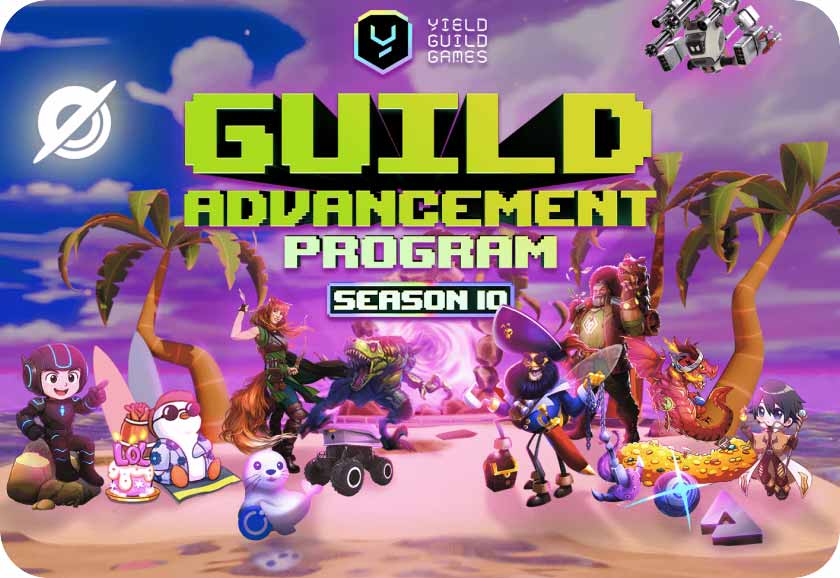 An advertisement for Guild Advancement Program Season 10