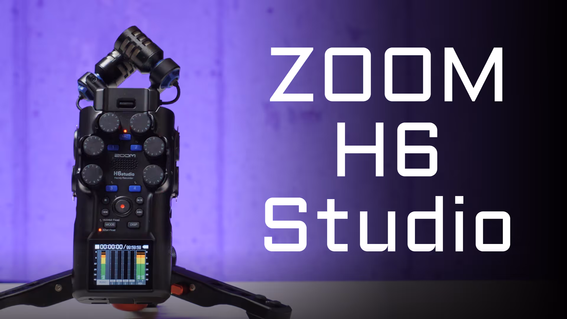 Photo of a ZOOM H6studio audio recorder