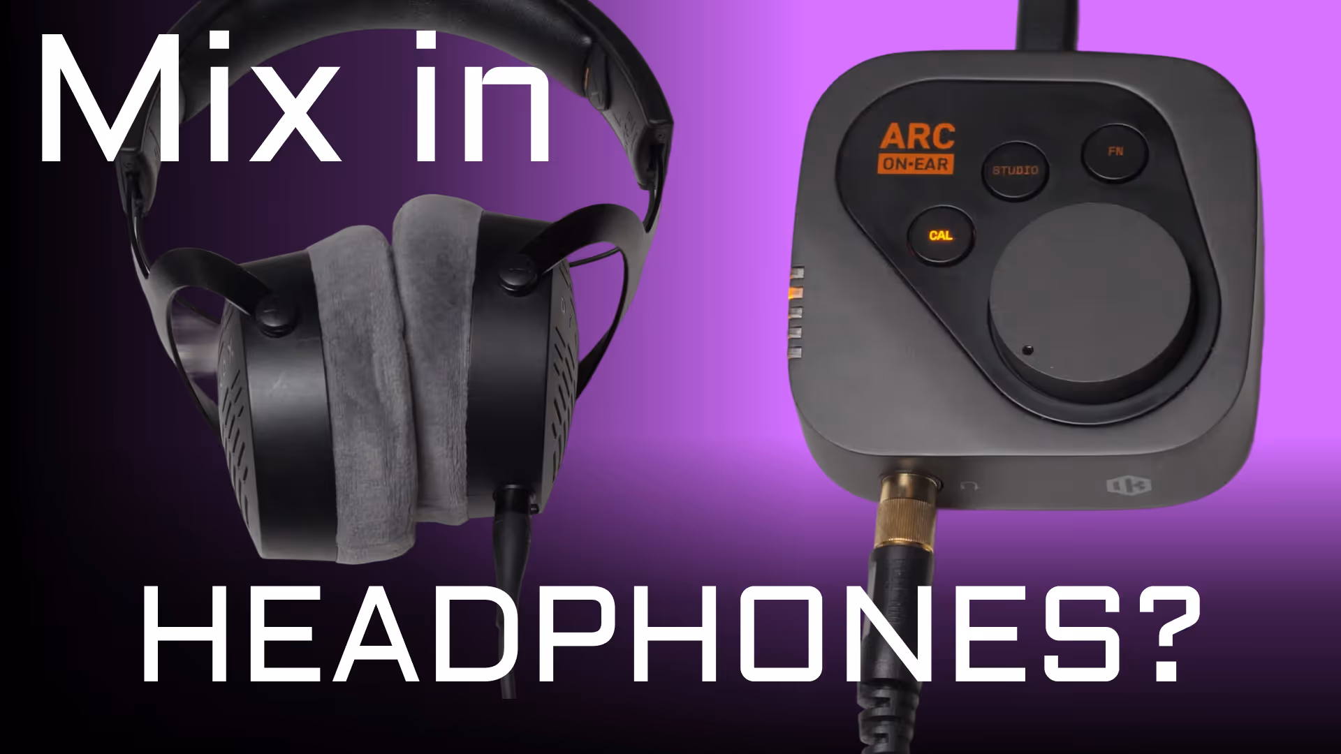Image of ARC ON-EAR headphone DAC and amplifier and a set of Beyerdynamic headphones