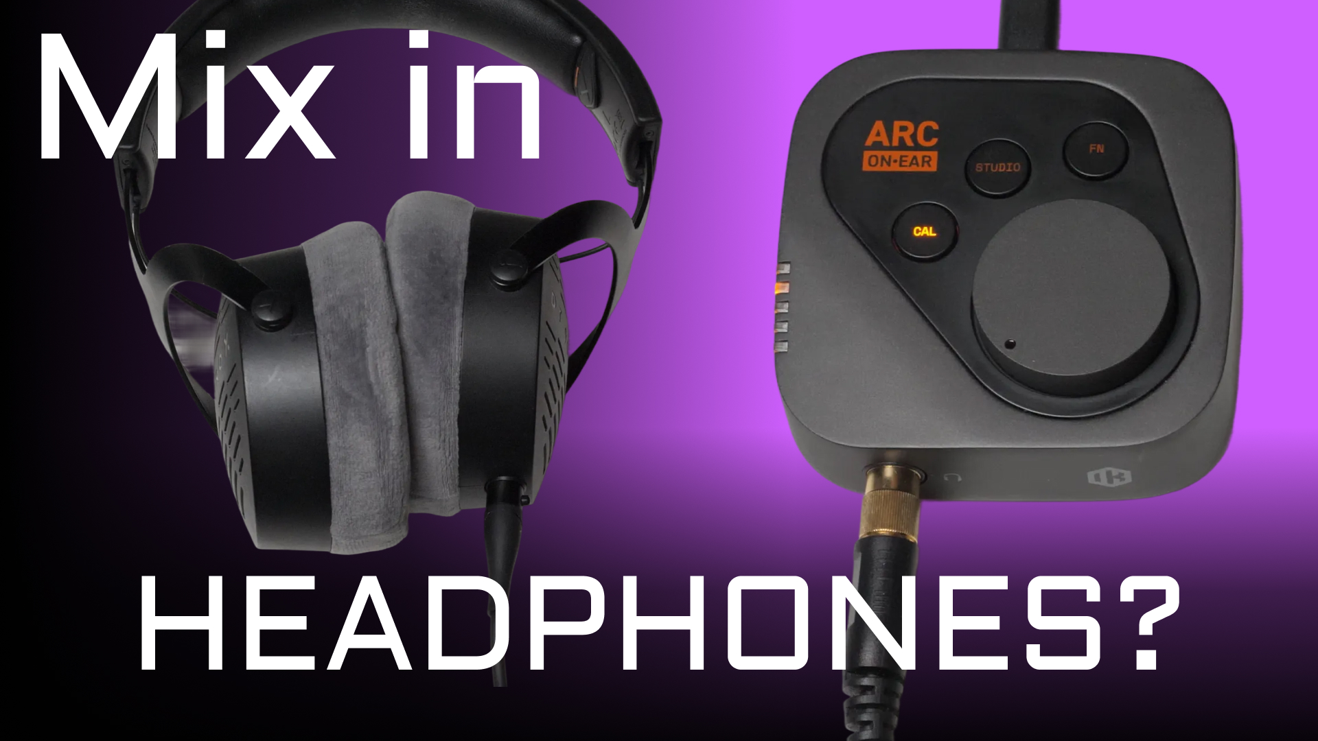 Image of ARC ON-EAR headphone DAC and amplifier and a set of Beyerdynamic headphones