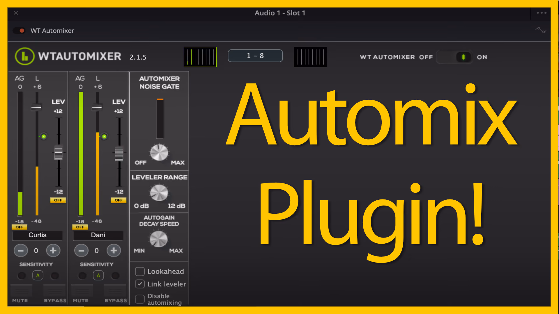 Screenshot of the WTAutomix plugin