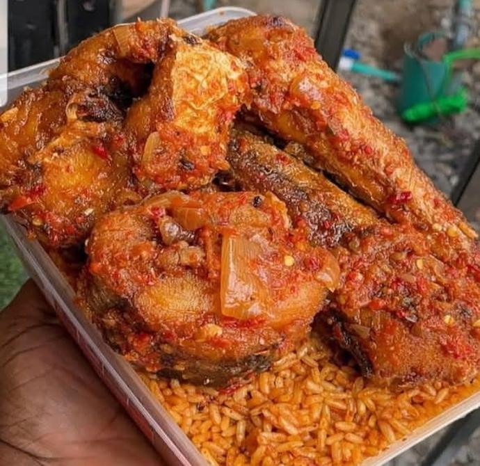jollof and fish