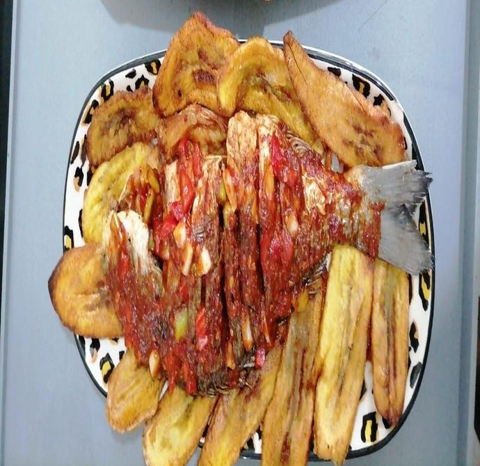 plantain and fish