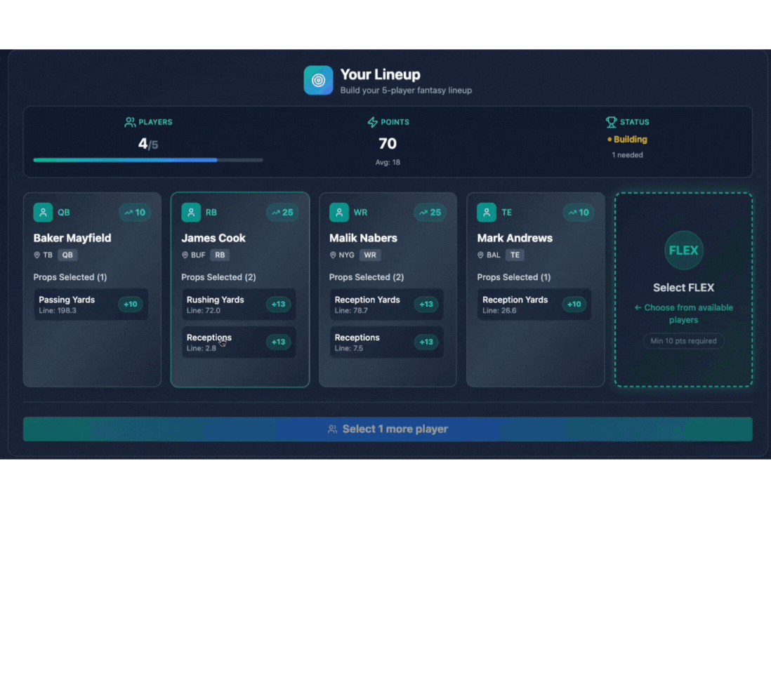 How to select props in PropDecks