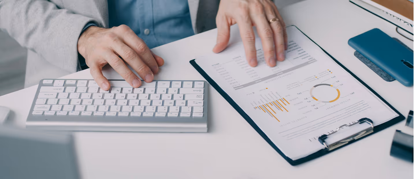 An accountant working