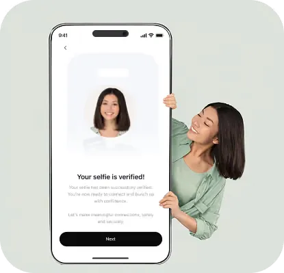 Bunchups app showing a verified profile